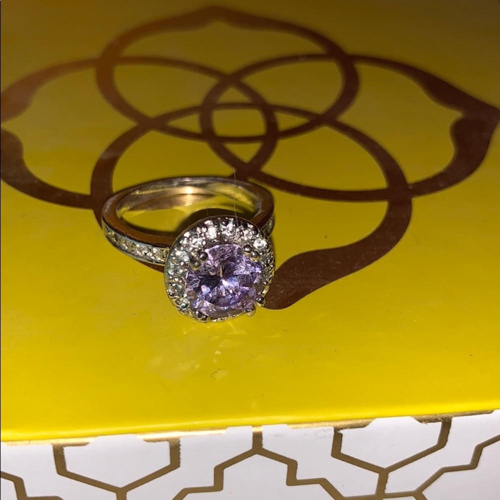 Purple diamond ring